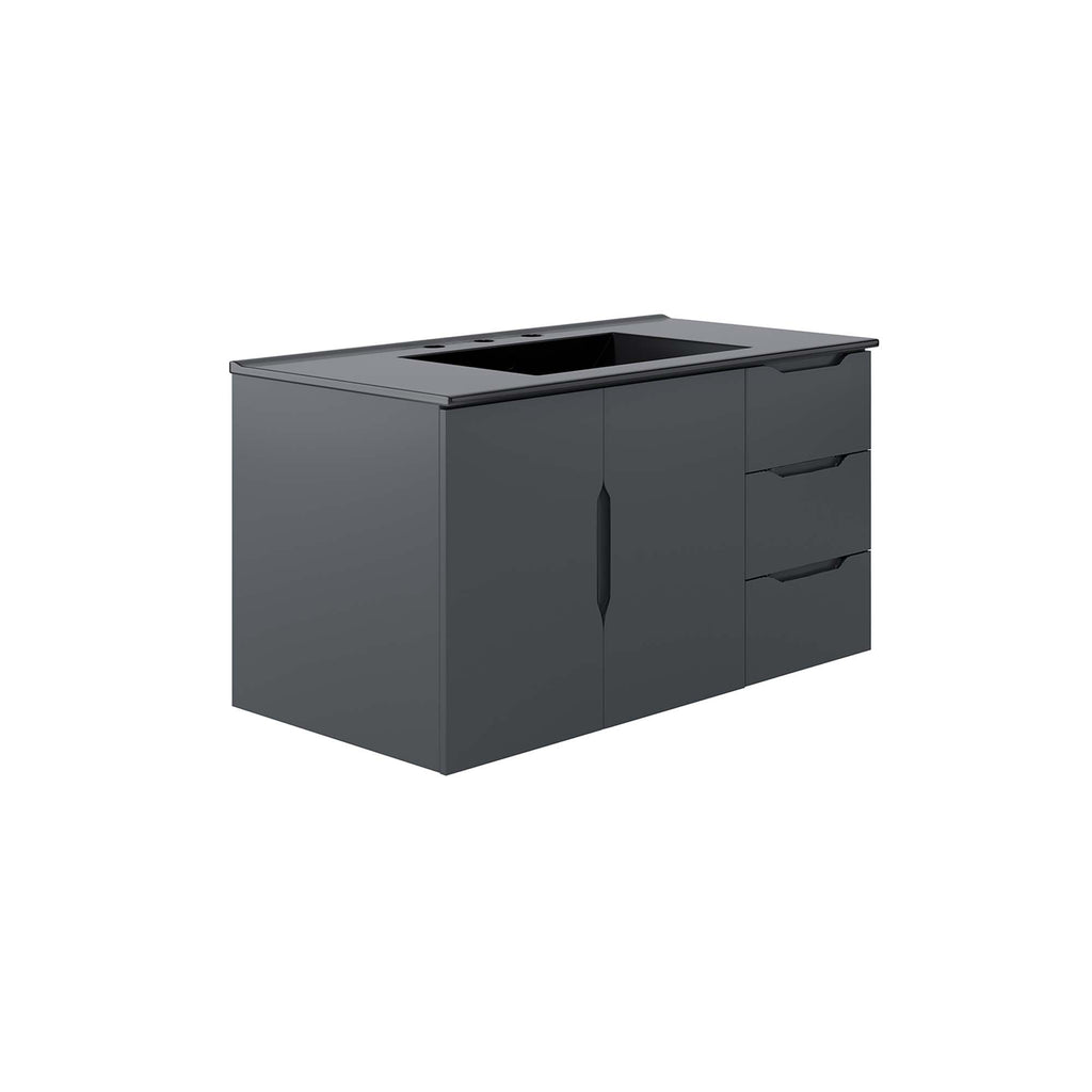 Vitality 36" Bathroom Vanity - Gray Black
