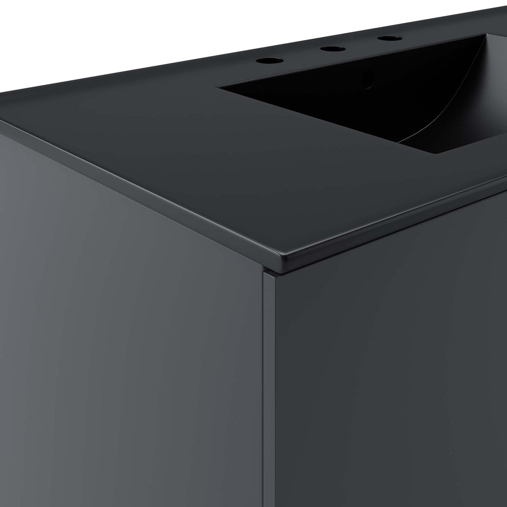 Vitality 36" Bathroom Vanity - Gray Black