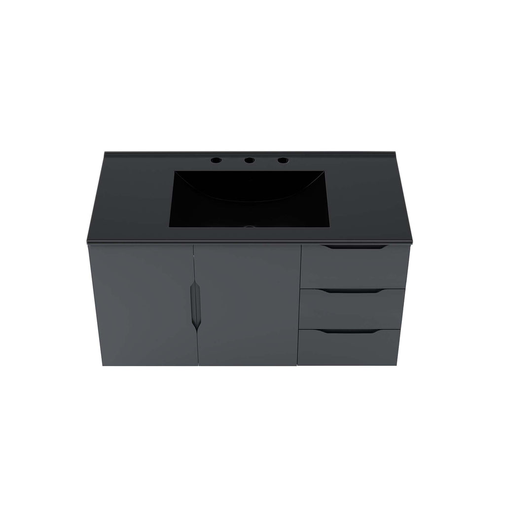 Vitality 36" Bathroom Vanity - Gray Black