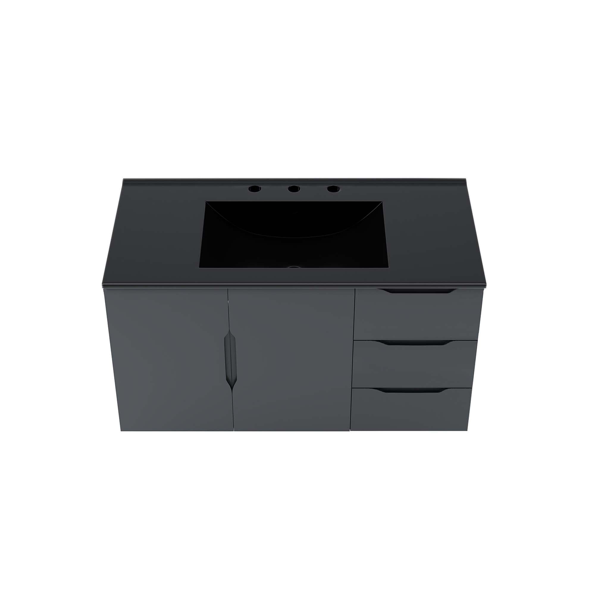 Vitality 36" Bathroom Vanity - Gray Black