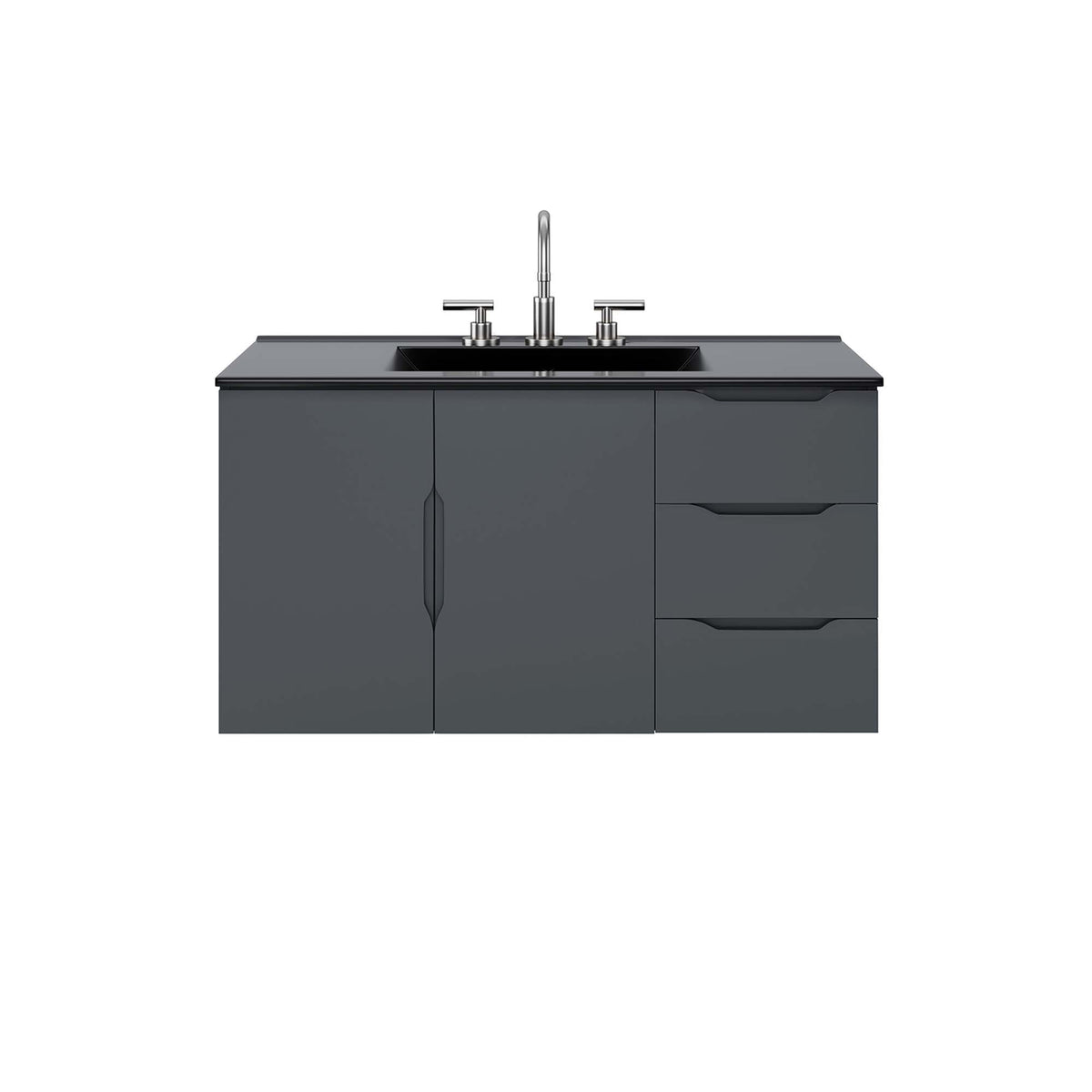Vitality 36" Bathroom Vanity - Gray Black