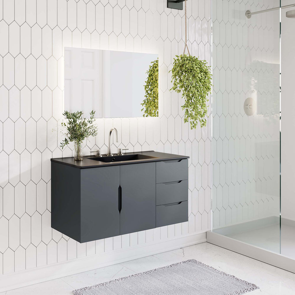 Vitality 36" Bathroom Vanity - Gray Black