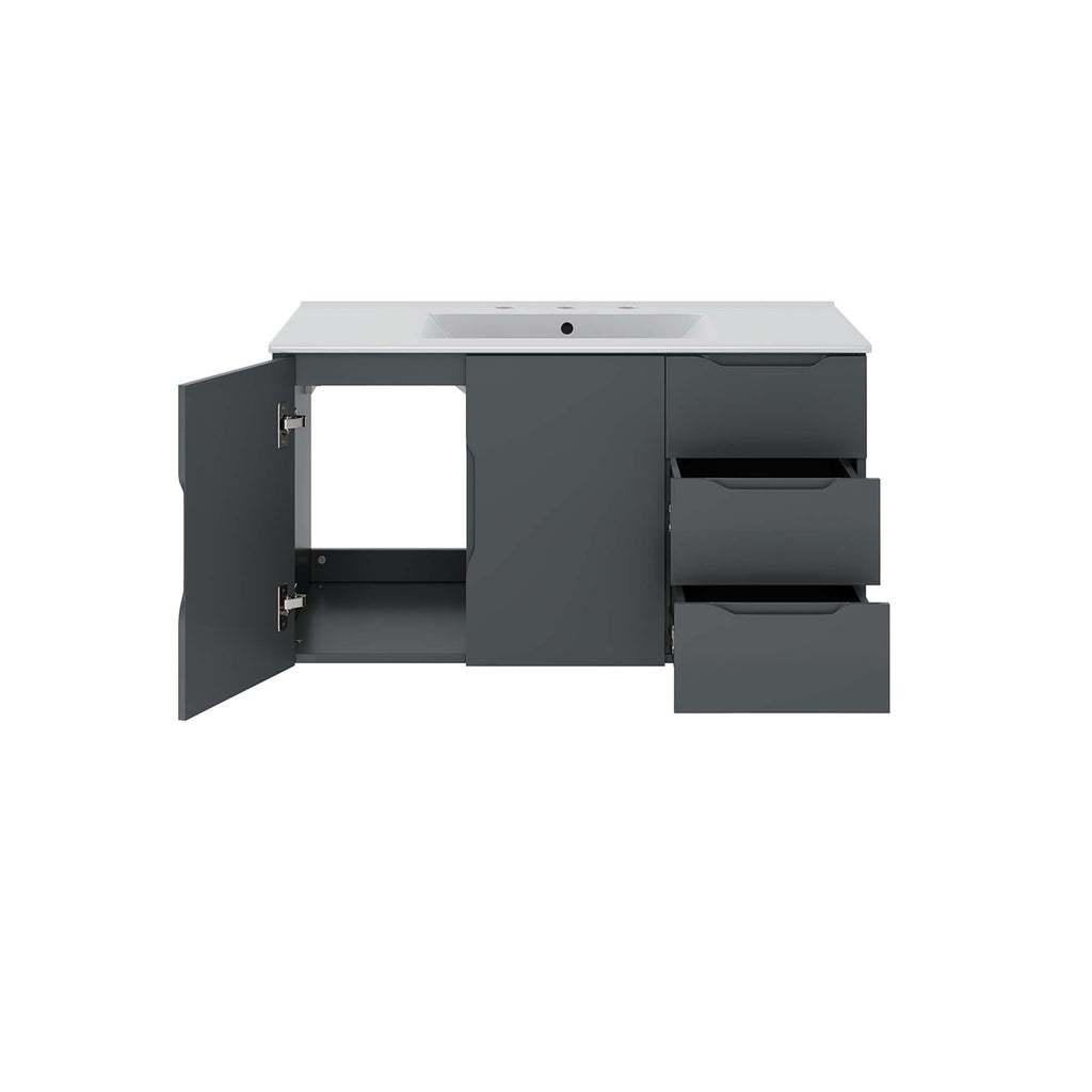 Vitality 36" Bathroom Vanity - Gray White