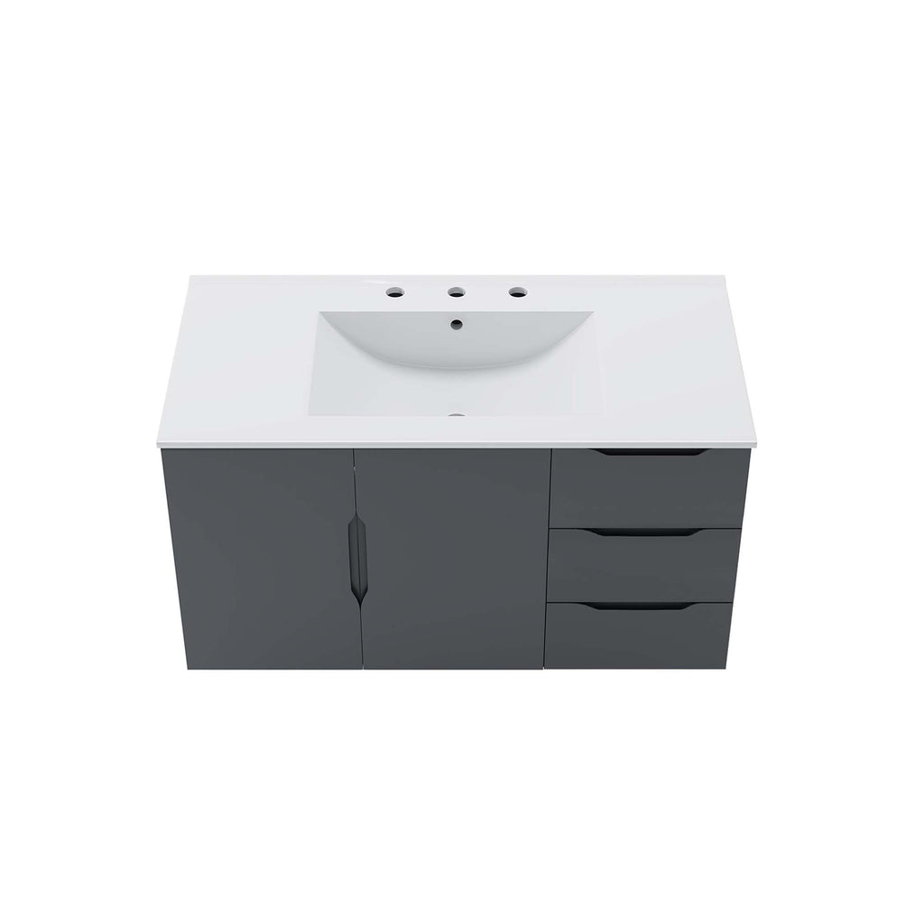 Vitality 36" Bathroom Vanity - Gray White