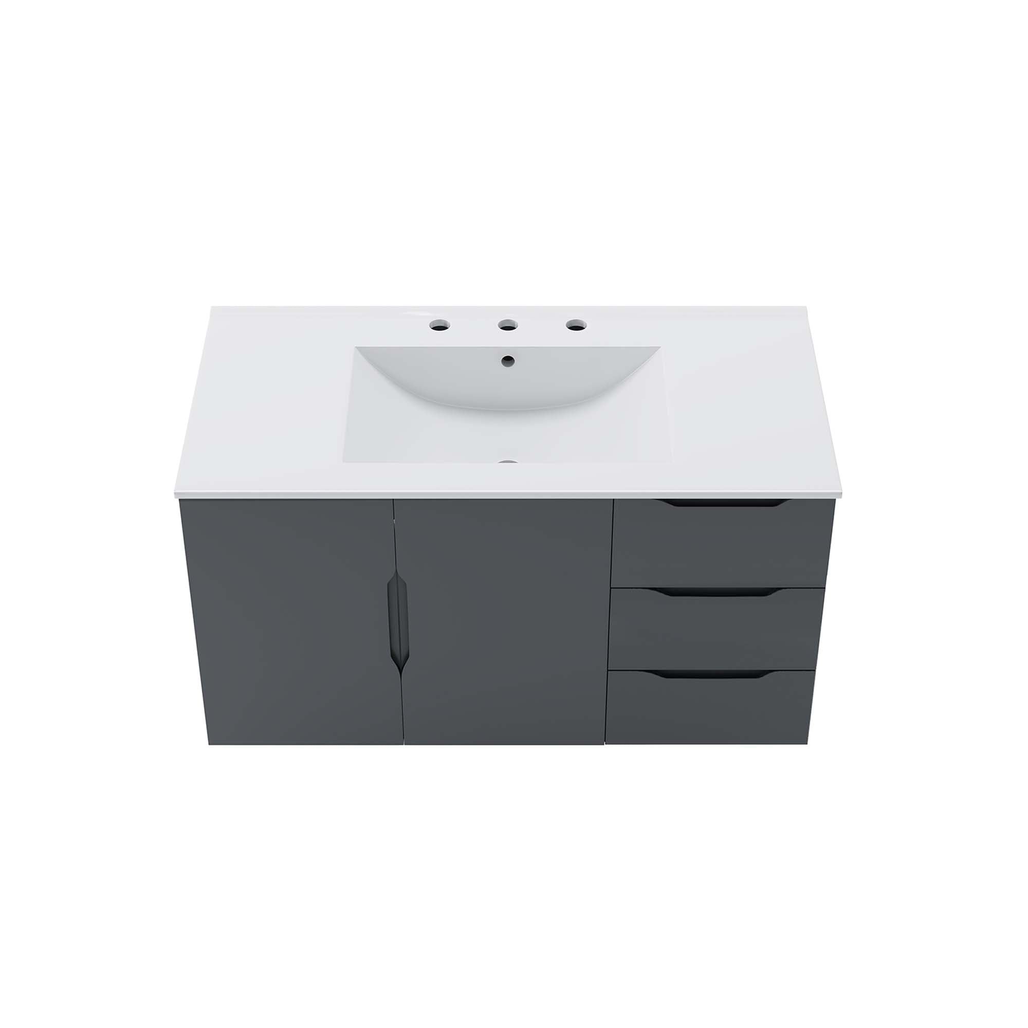 Vitality 36" Bathroom Vanity - Gray White