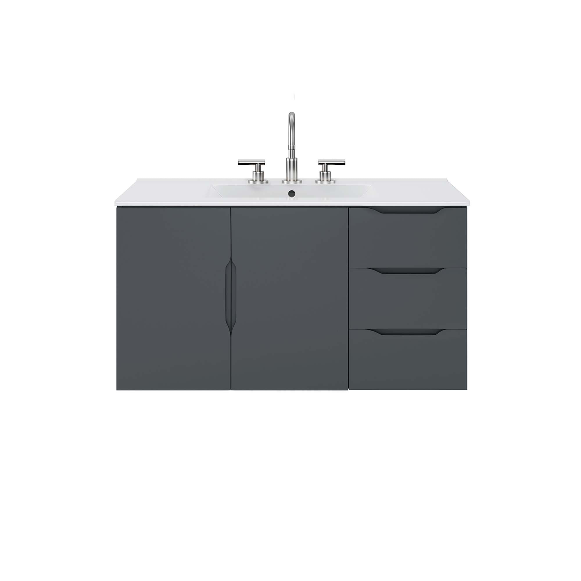 Vitality 36" Bathroom Vanity - Gray White