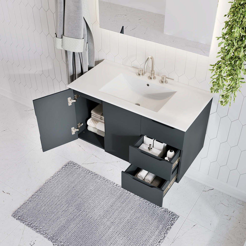 Vitality 36" Bathroom Vanity - Gray White