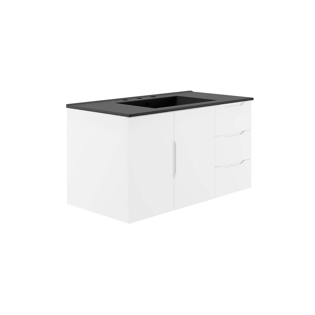 Vitality 36" Bathroom Vanity - White Black