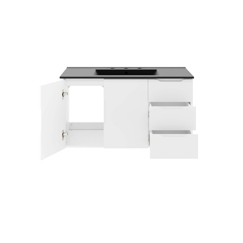 Vitality 36" Bathroom Vanity - White Black