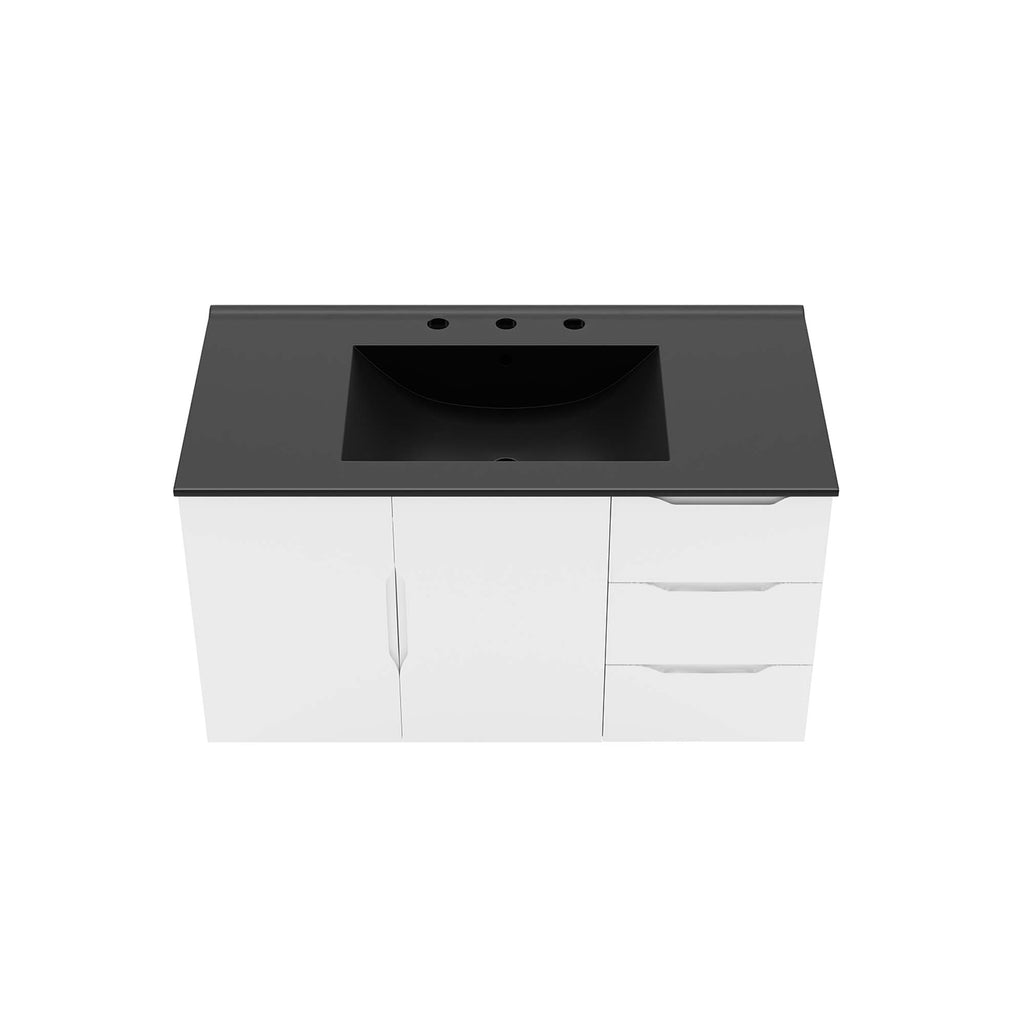 Vitality 36" Bathroom Vanity - White Black