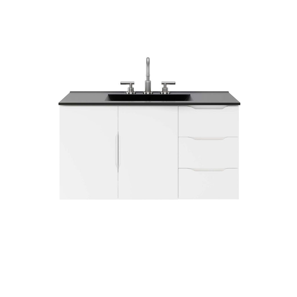 Vitality 36" Bathroom Vanity - White Black
