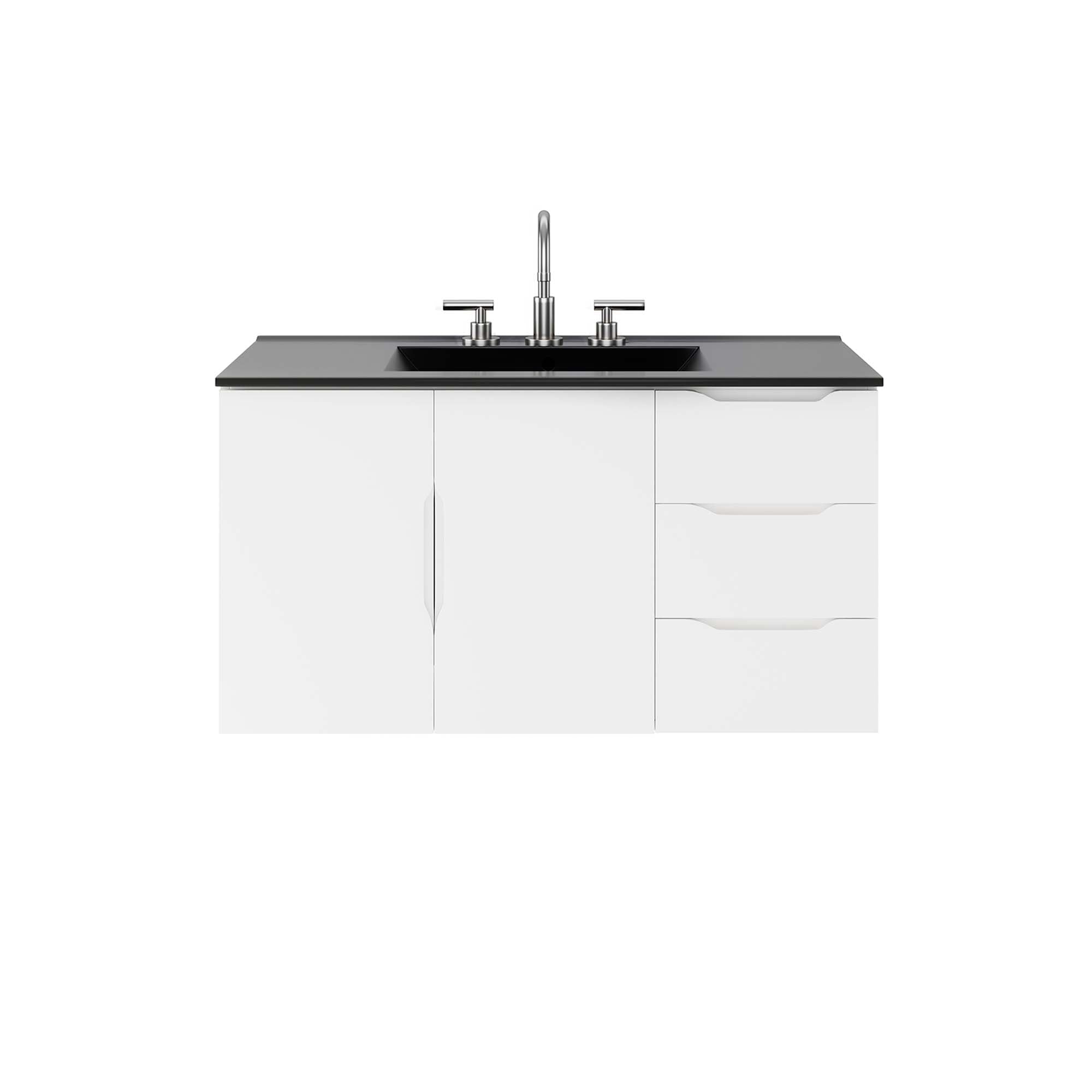 Vitality 36" Bathroom Vanity - White Black