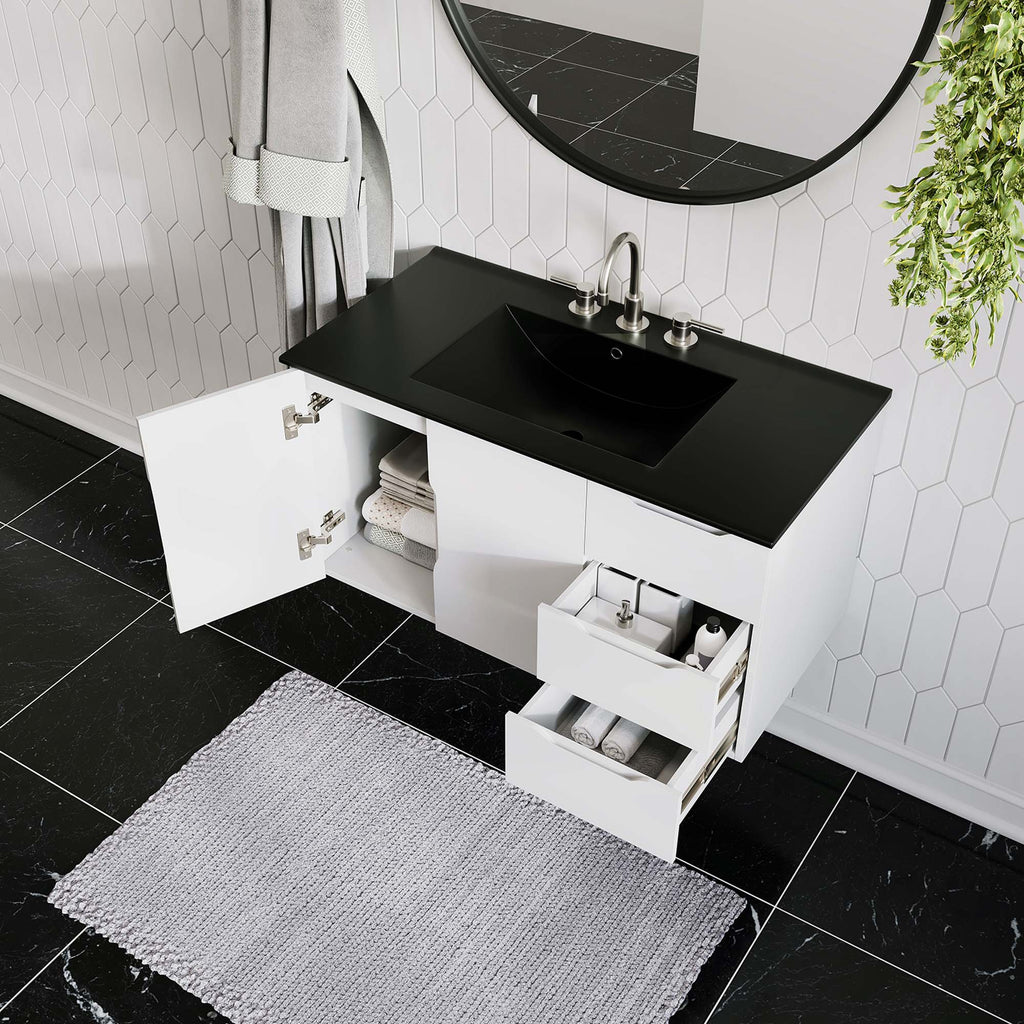Vitality 36" Bathroom Vanity - White Black
