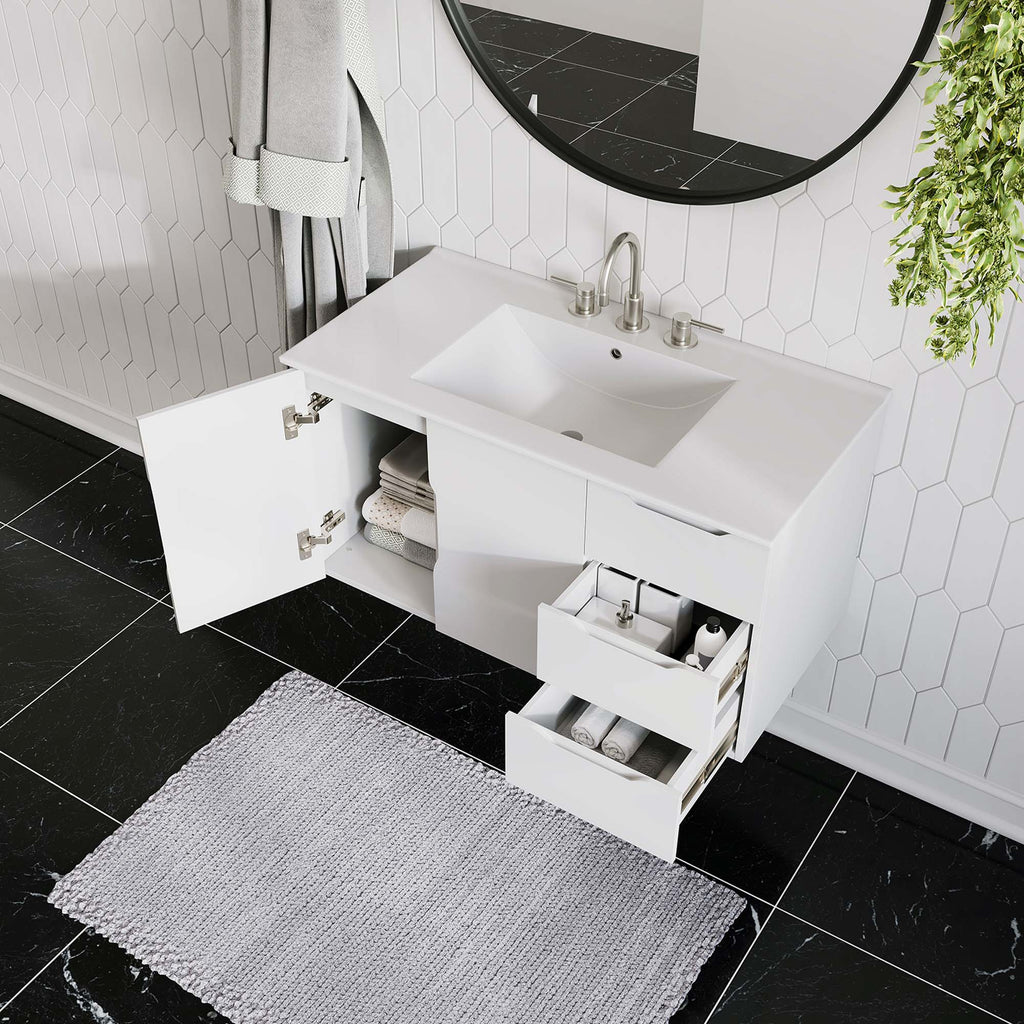 Vitality 36" Bathroom Vanity - White White