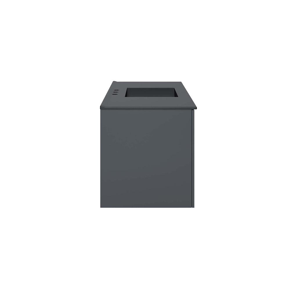 Vitality 48" Single Sink Bathroom Vanity - Gray Black
