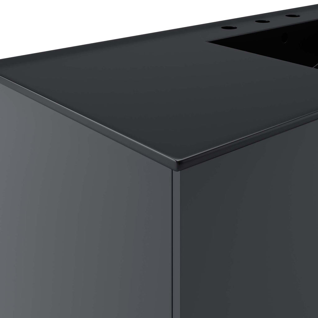 Vitality 48" Single Sink Bathroom Vanity - Gray Black