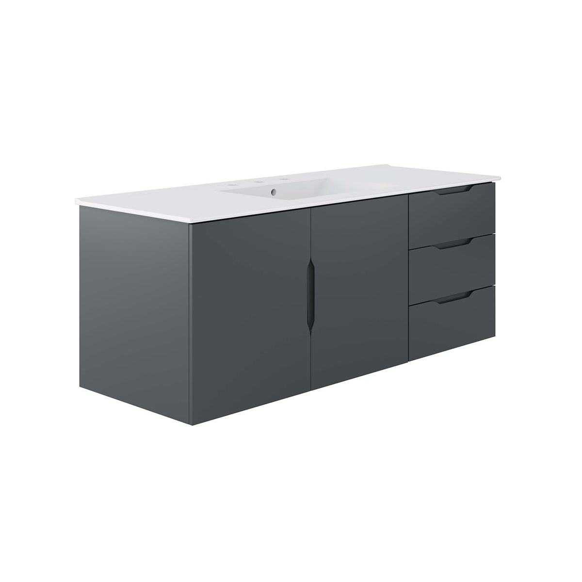 Vitality 48" Single Sink Bathroom Vanity - Gray White
