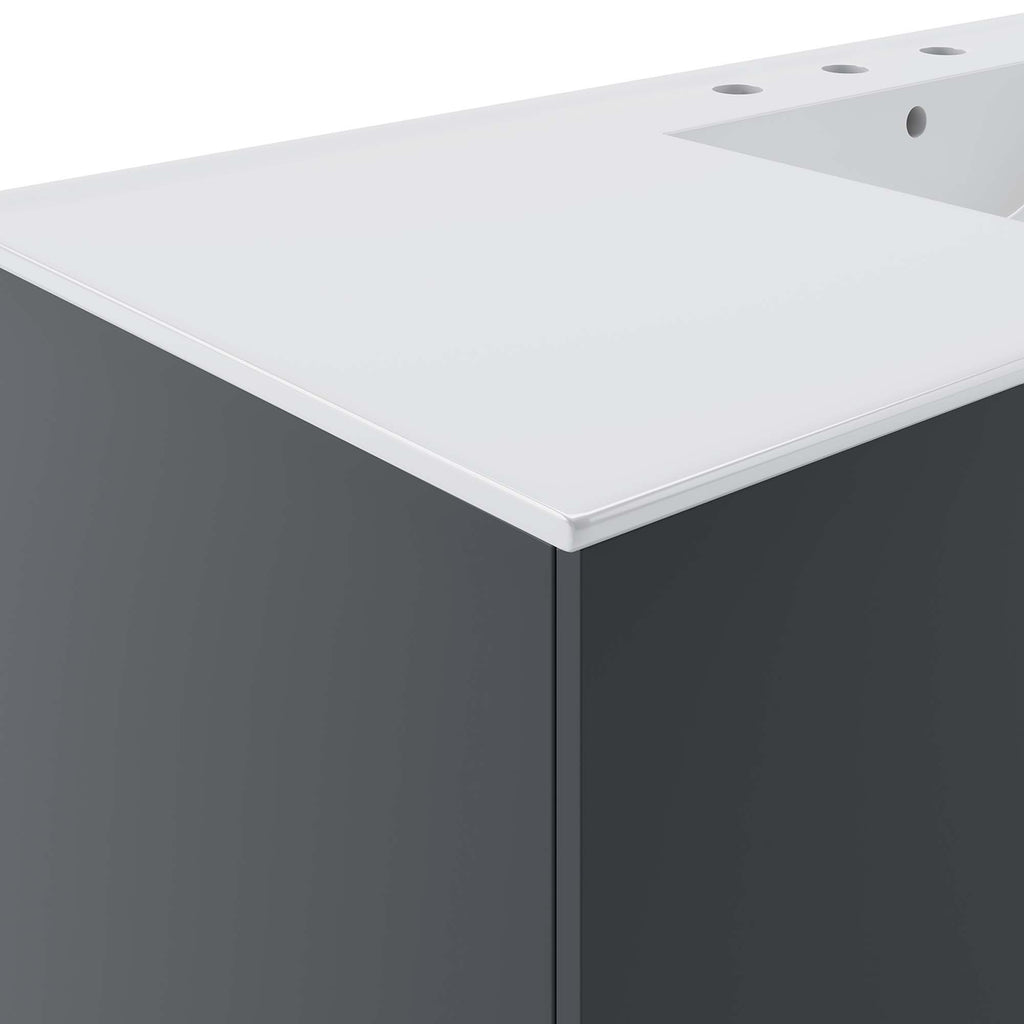 Vitality 48" Single Sink Bathroom Vanity - Gray White