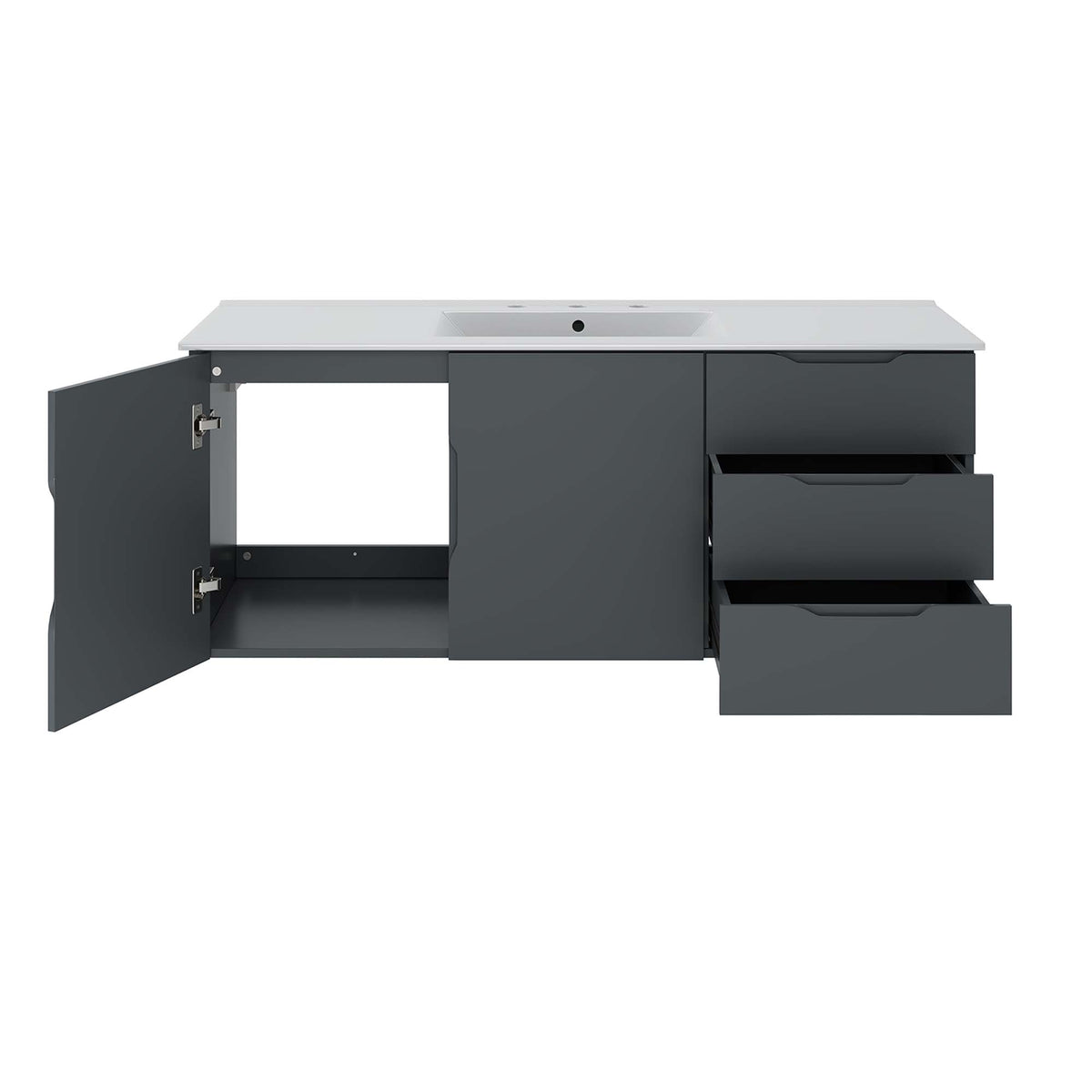 Vitality 48" Single Sink Bathroom Vanity - Gray White