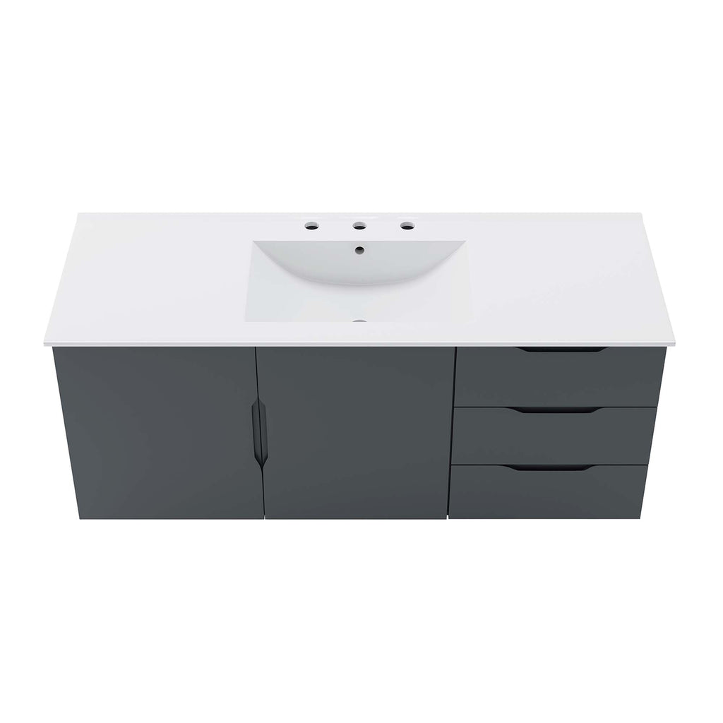 Vitality 48" Single Sink Bathroom Vanity - Gray White