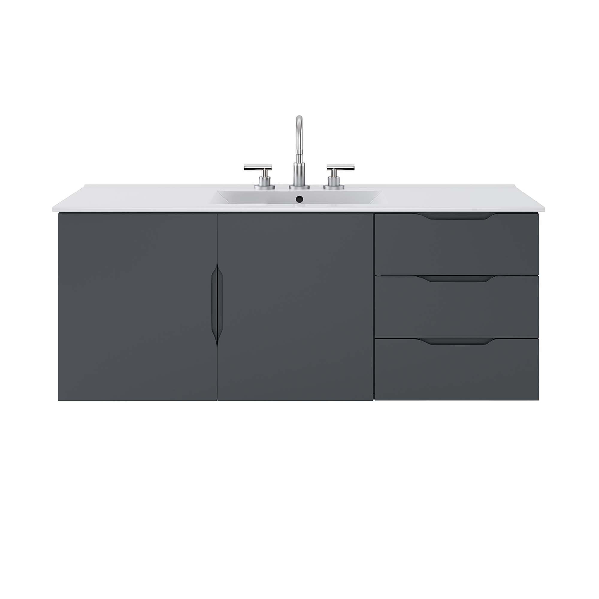 Vitality 48" Single Sink Bathroom Vanity - Gray White