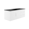 Vitality 48" Single Sink Bathroom Vanity - White Black