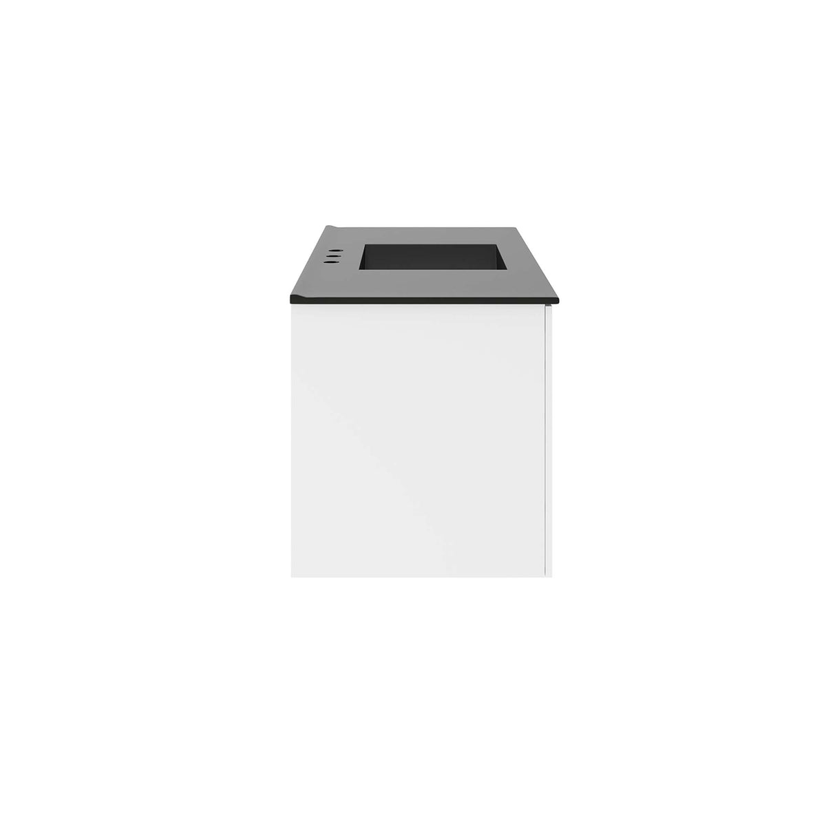 Vitality 48" Single Sink Bathroom Vanity - White Black