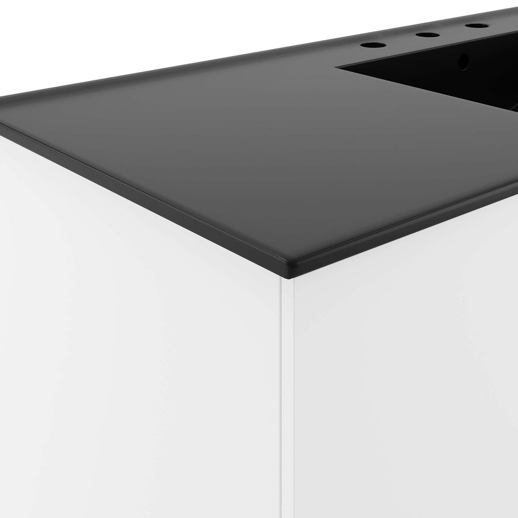Vitality 48" Single Sink Bathroom Vanity - White Black