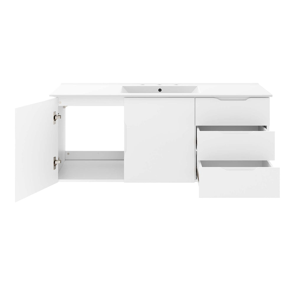 Vitality 48" Single Sink Bathroom Vanity - White White