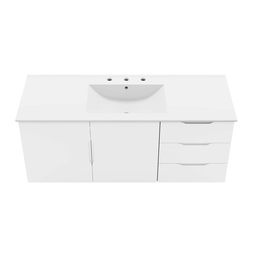 Vitality 48" Single Sink Bathroom Vanity - White White