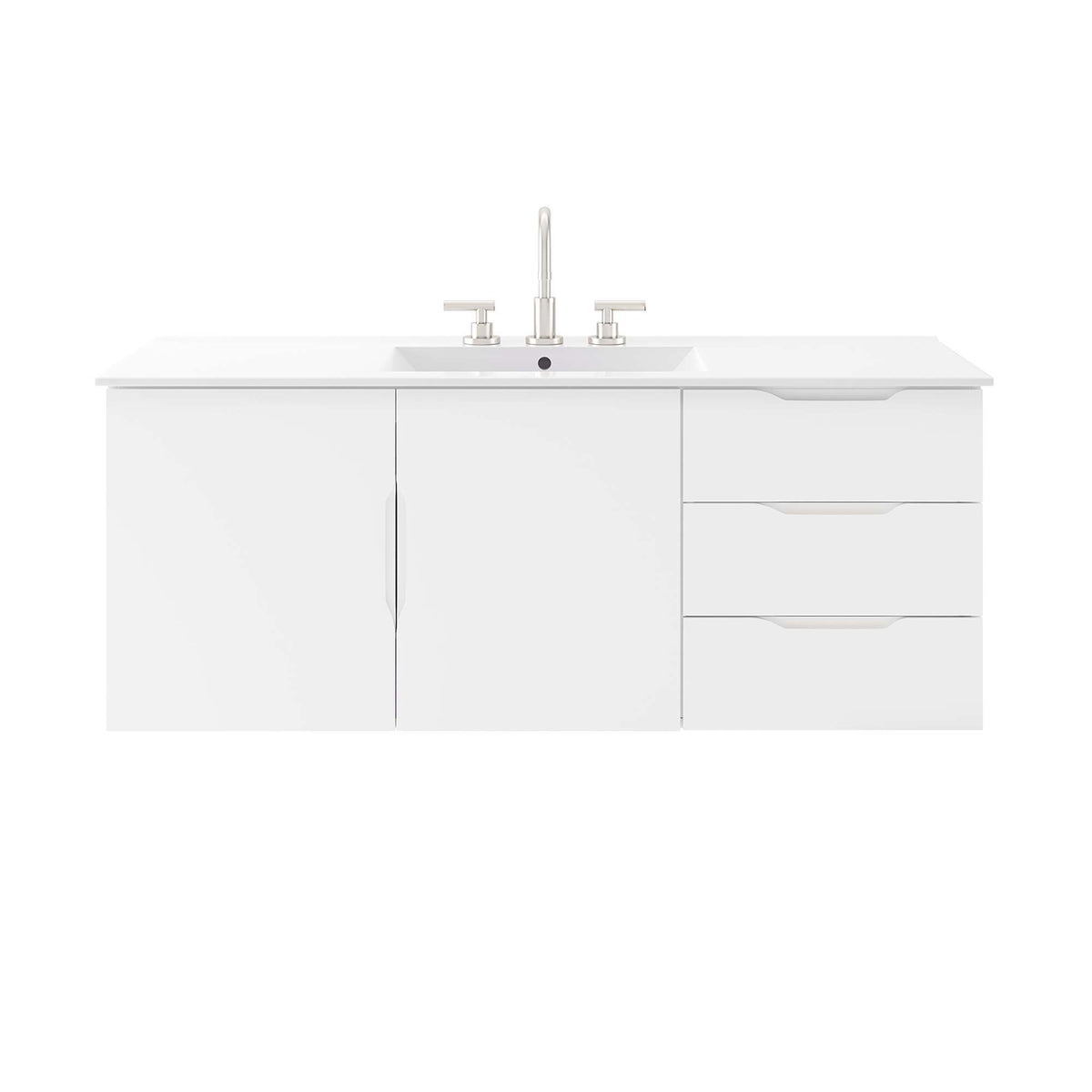 Vitality 48" Single Sink Bathroom Vanity - White White