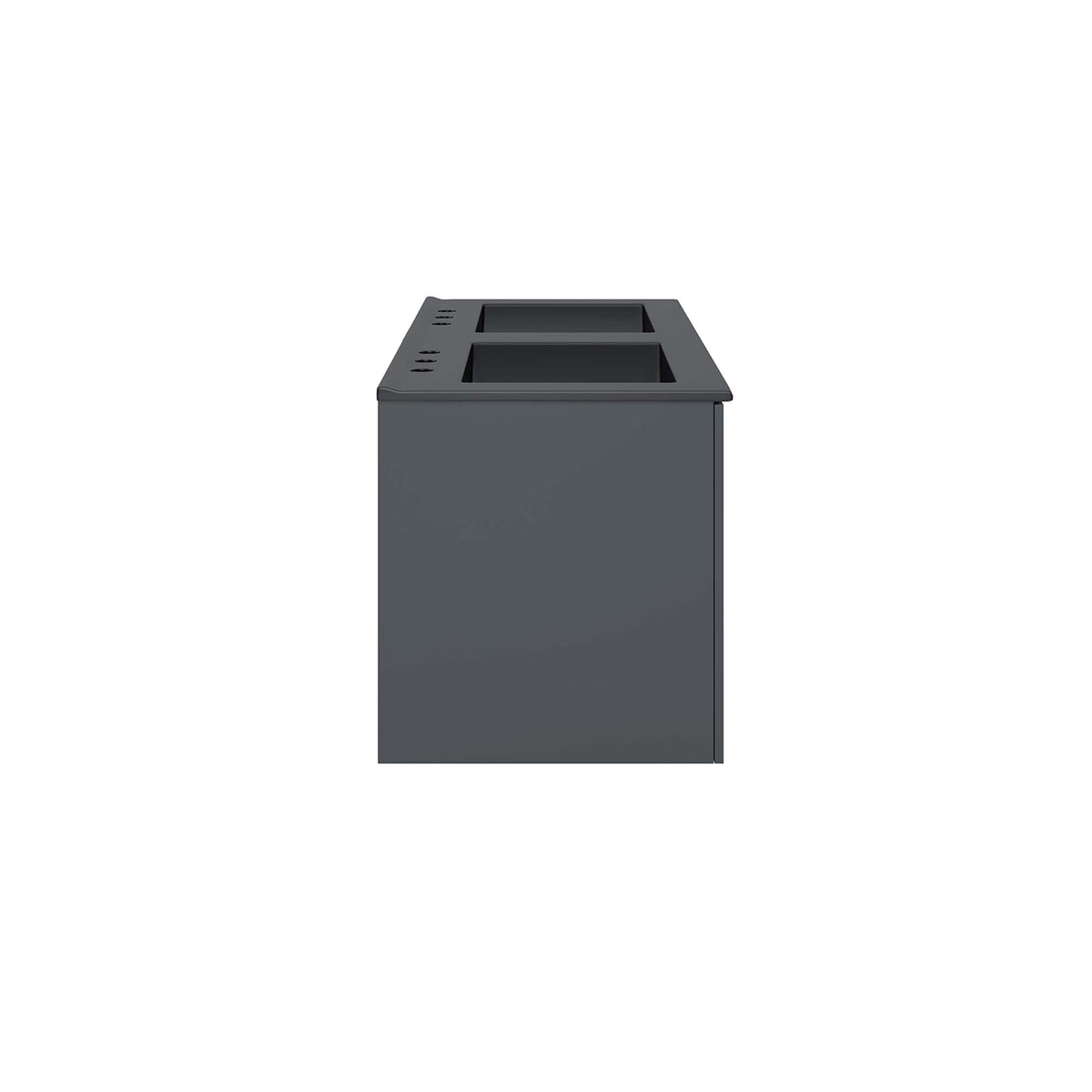 Vitality 48" Double Sink Bathroom Vanity - Gray Black