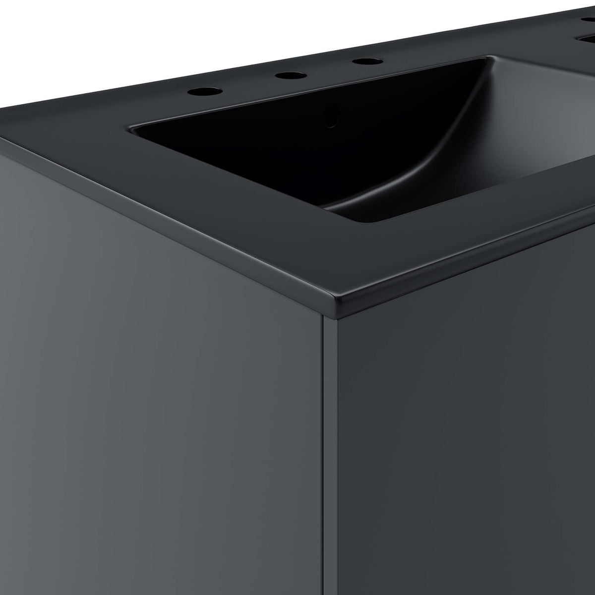 Vitality 48" Double Sink Bathroom Vanity - Gray Black