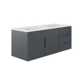 Vitality 48" Double Sink Bathroom Vanity - Gray White