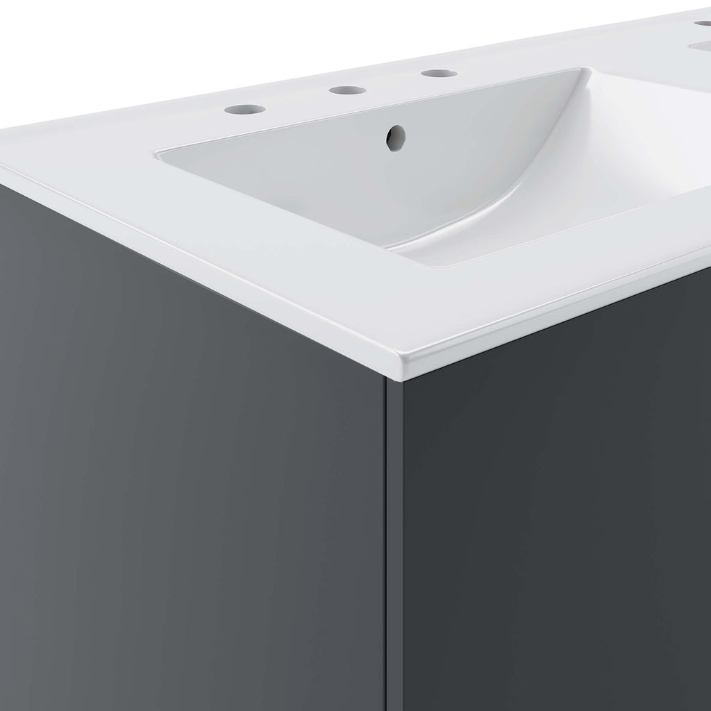 Vitality 48" Double Sink Bathroom Vanity - Gray White