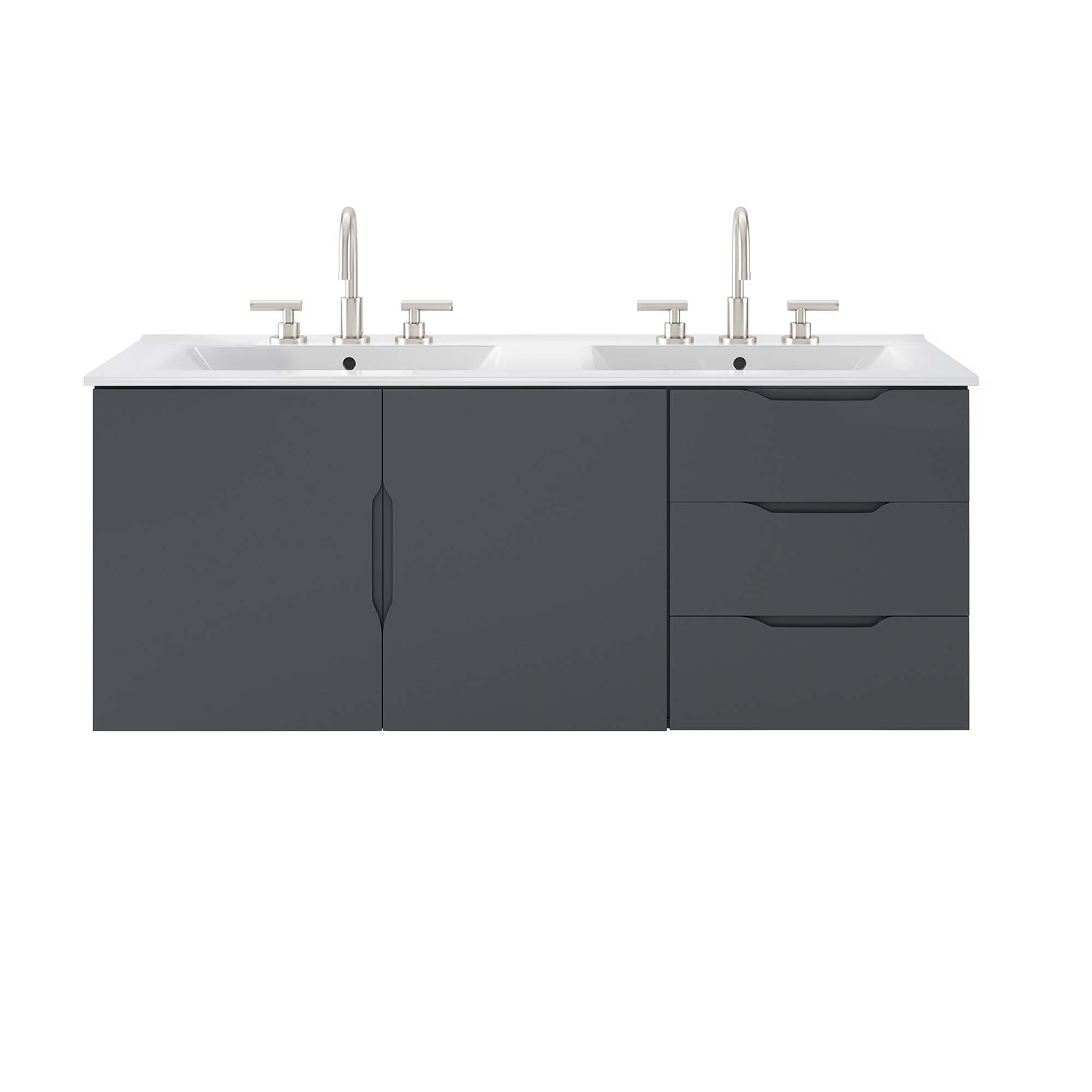 Vitality 48" Double Sink Bathroom Vanity - Gray White