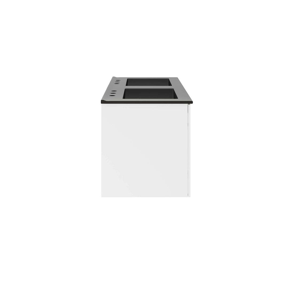 Vitality 48" Double Sink Bathroom Vanity - White Black
