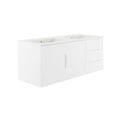 Vitality 48" Double Sink Bathroom Vanity - White White