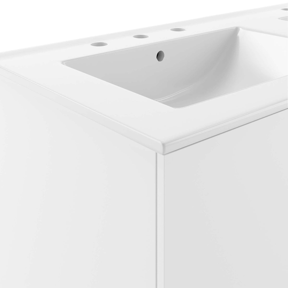 Vitality 48" Double Sink Bathroom Vanity - White White
