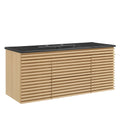 Render 48" Wall-Mount Bathroom Vanity - Oak Black