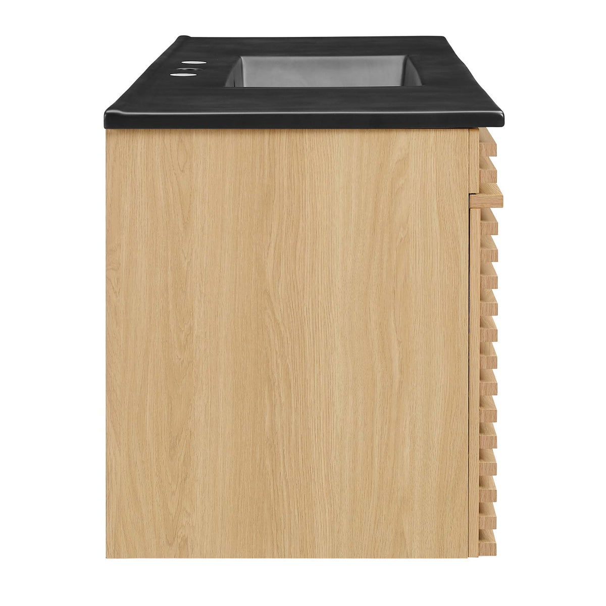 Render 48" Wall-Mount Bathroom Vanity - Oak Black