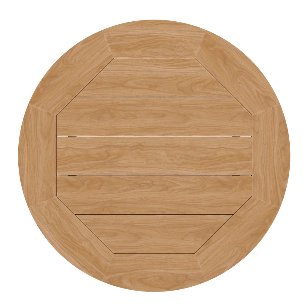 Brisbane 6-Piece Teak Wood Outdoor Patio Set - Natural Gray