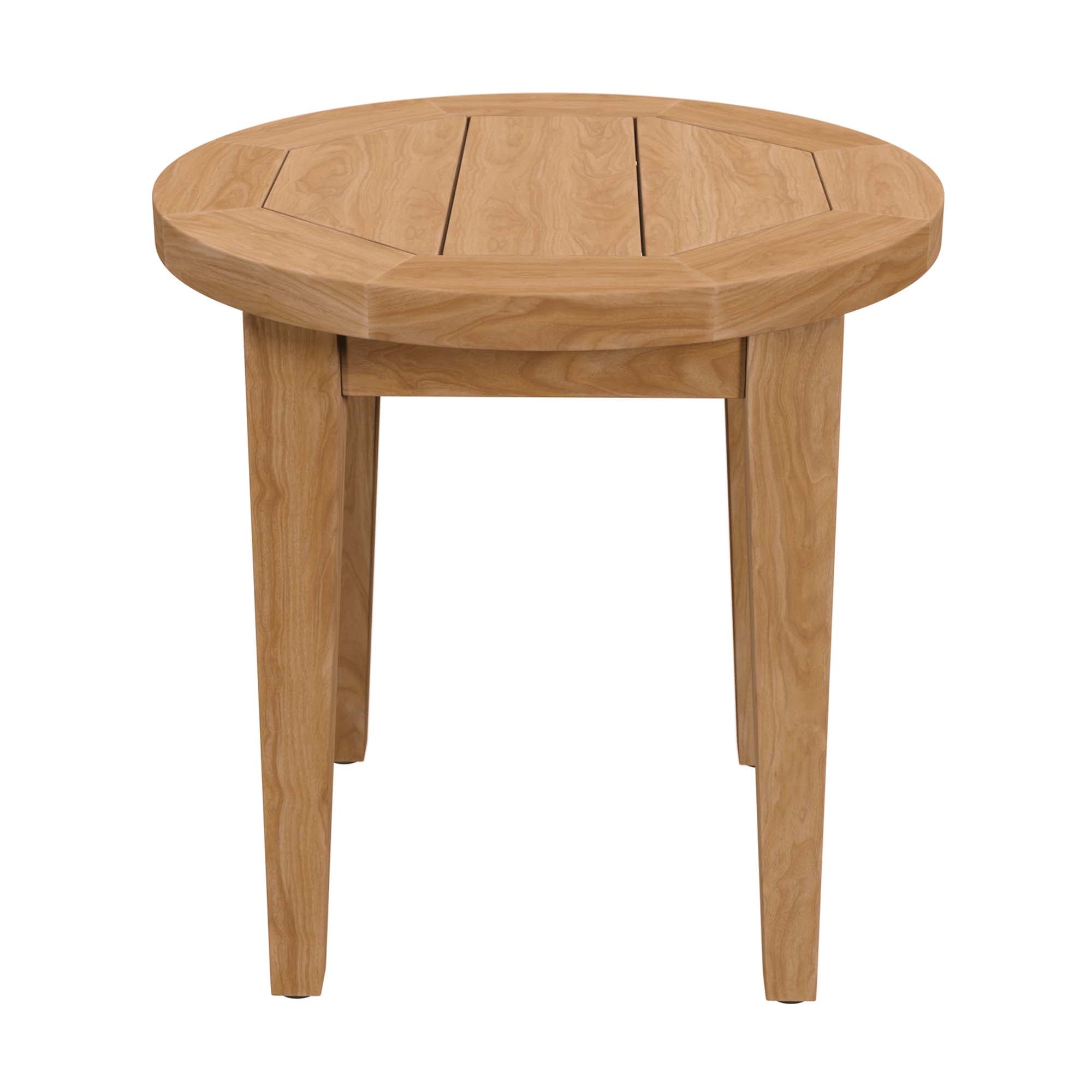 Brisbane 3-Piece Teak Wood Outdoor Patio Set - Natural White (2 Armchairs, Side Table)