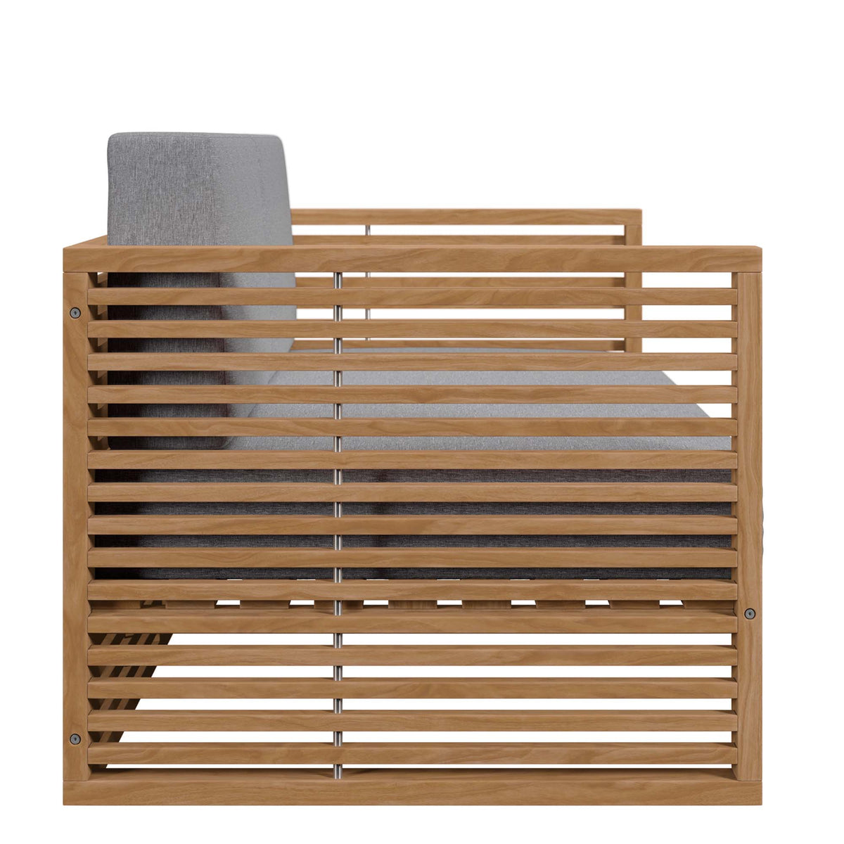 Carlsbad 6-Piece Teak Wood Outdoor Patio Set - Natural Gray