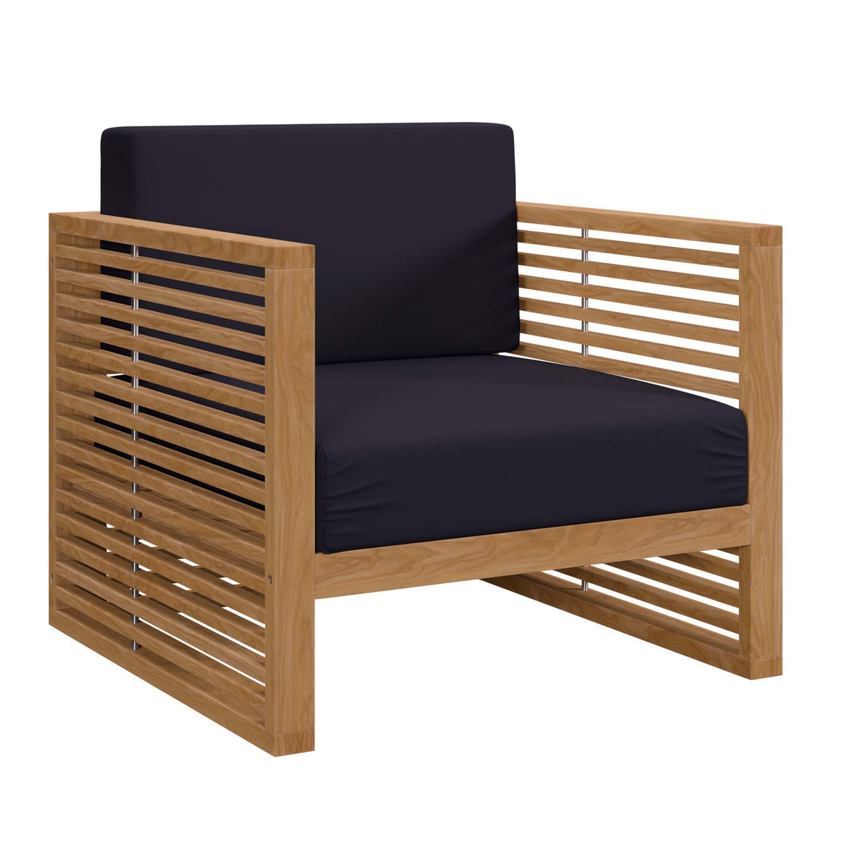 Carlsbad 6-Piece Teak Wood Outdoor Patio Set - Natural Navy