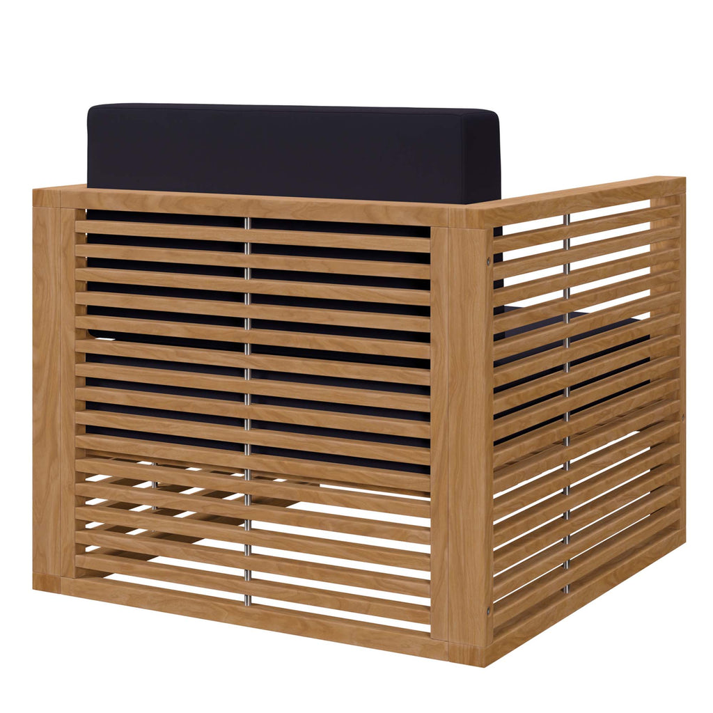 Carlsbad 6-Piece Teak Wood Outdoor Patio Set - Natural Navy