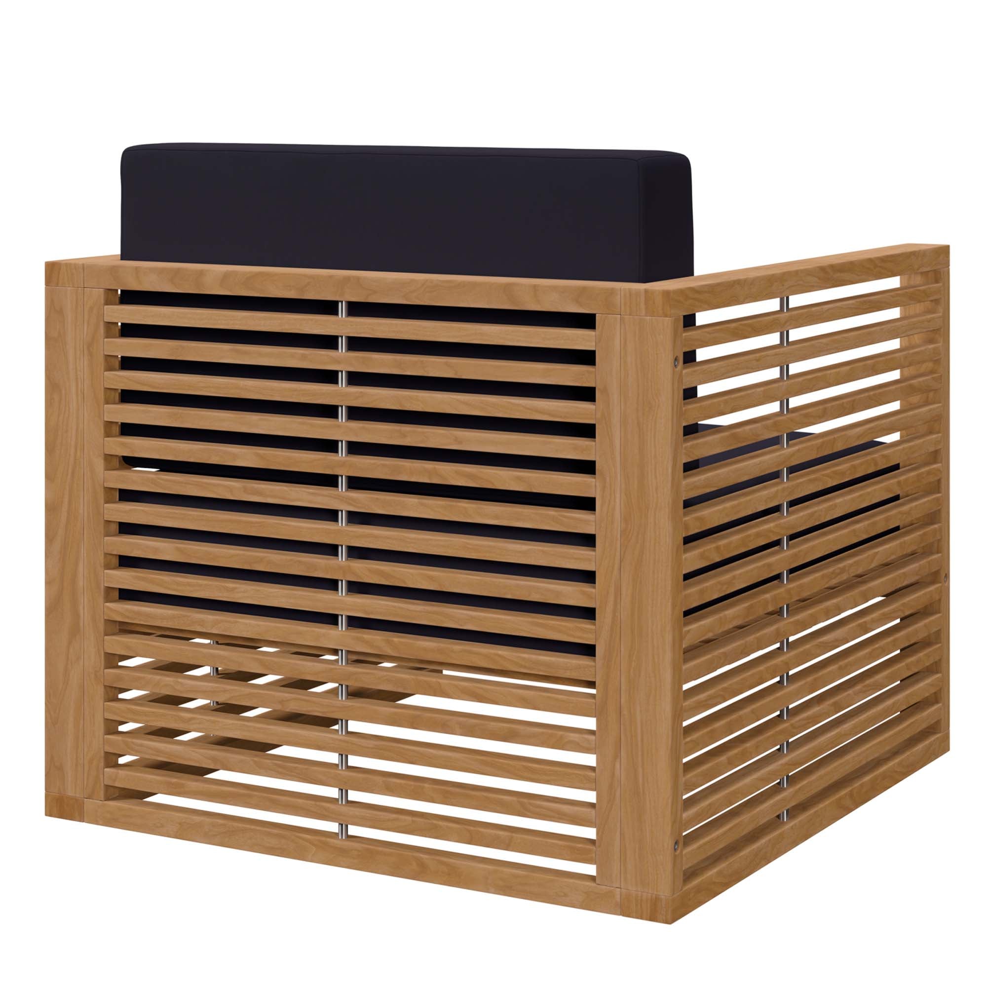 Carlsbad 6-Piece Teak Wood Outdoor Patio Set - Natural Navy