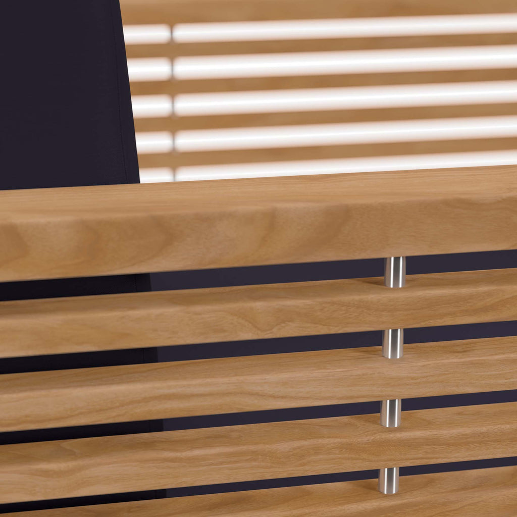 Carlsbad 6-Piece Teak Wood Outdoor Patio Set - Natural Navy