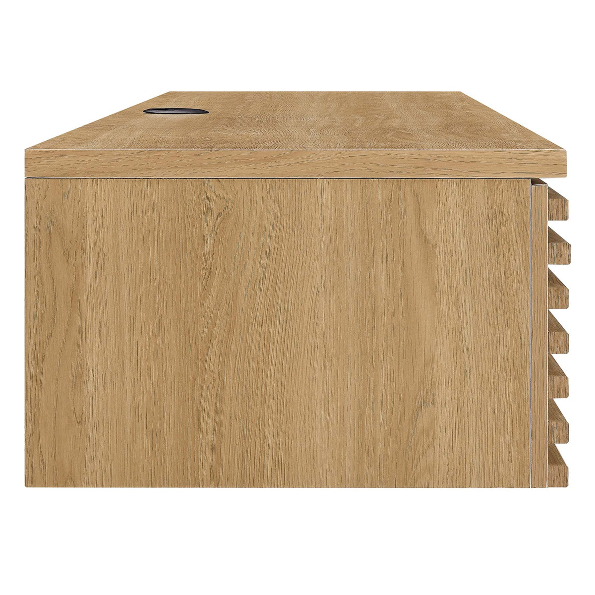 Render Wall Mount Wood Office Desk - Oak
