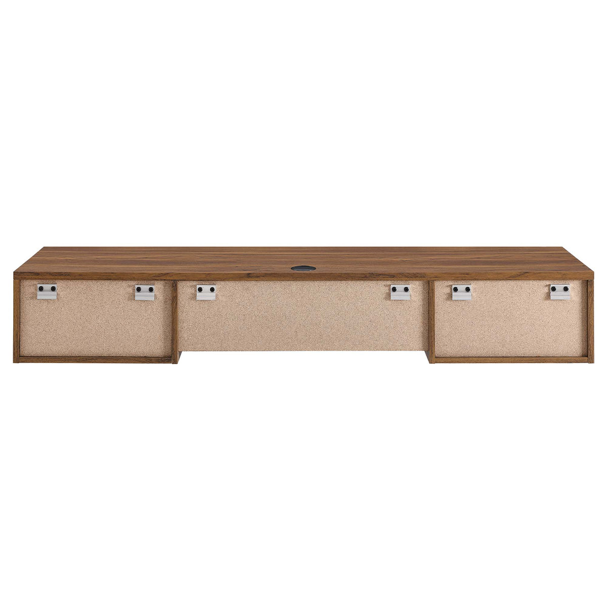 Render Wall Mount Wood Office Desk - Walnut
